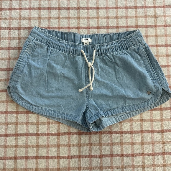 Roxy - New Impossible Love Short - Light Blue Cotton - Size M - Picture 1 of 9